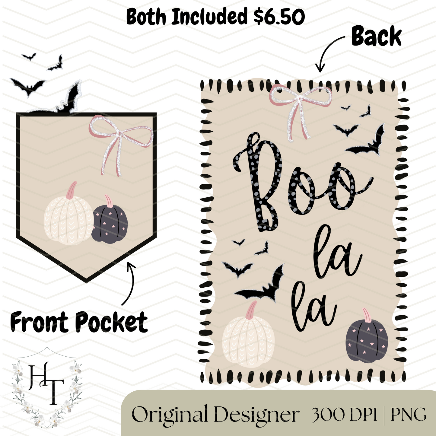 Boo La La Pocket and Back PNGs