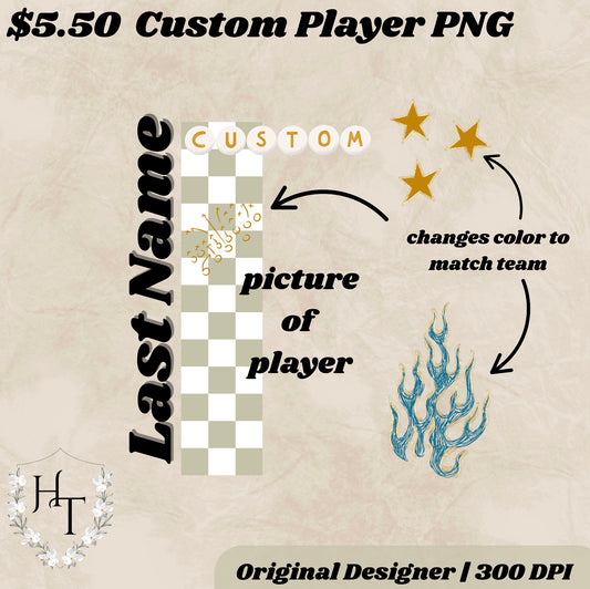 Custom Football Player PNG