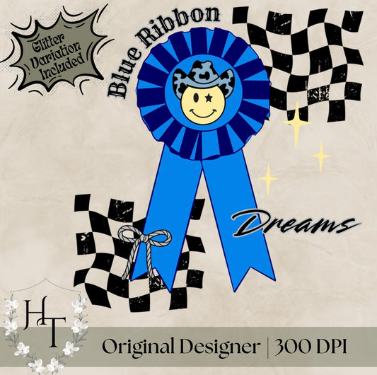 Blue Ribbon Dreams PNGs