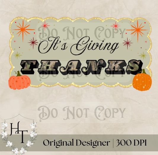 It’s Giving Thanks Background PNG