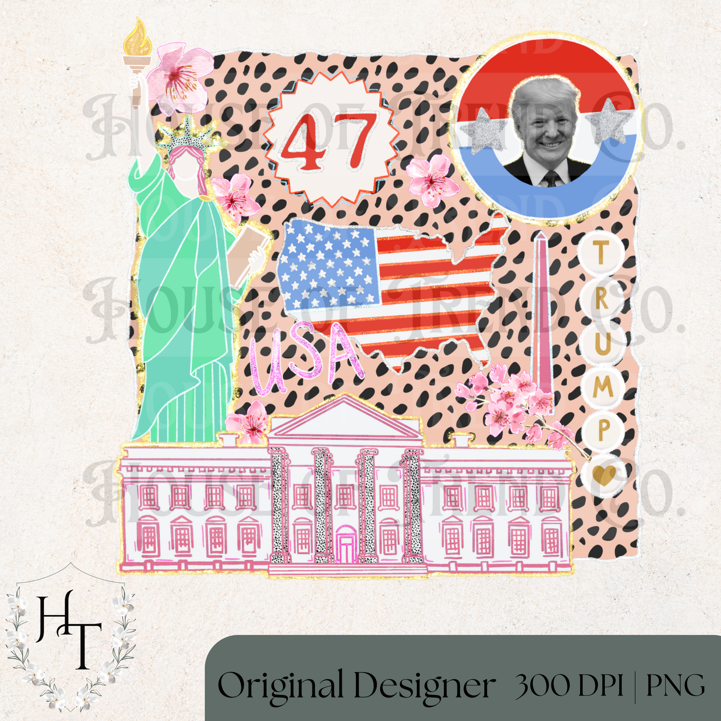 Preppy DC Trump Collage PNG