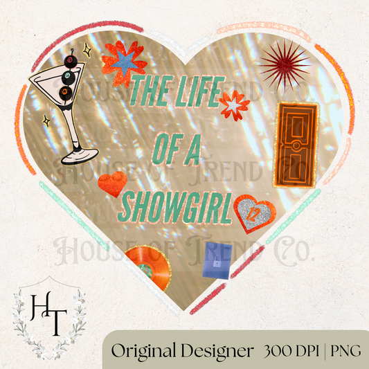 Life of a Showgirl Heart PNG
