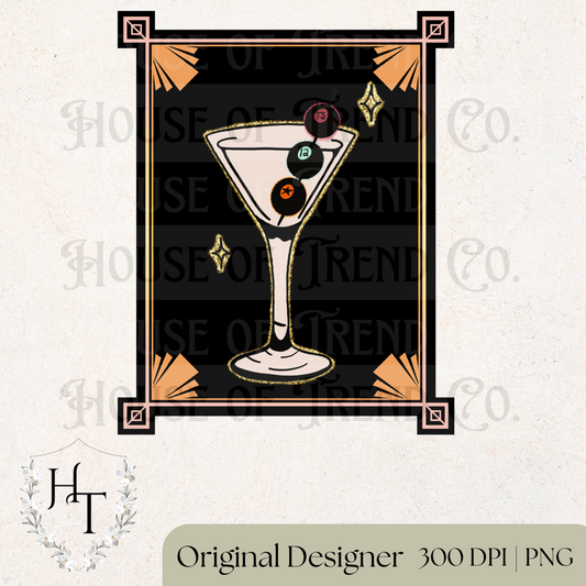 Art Deco Showgirl Martini PNG