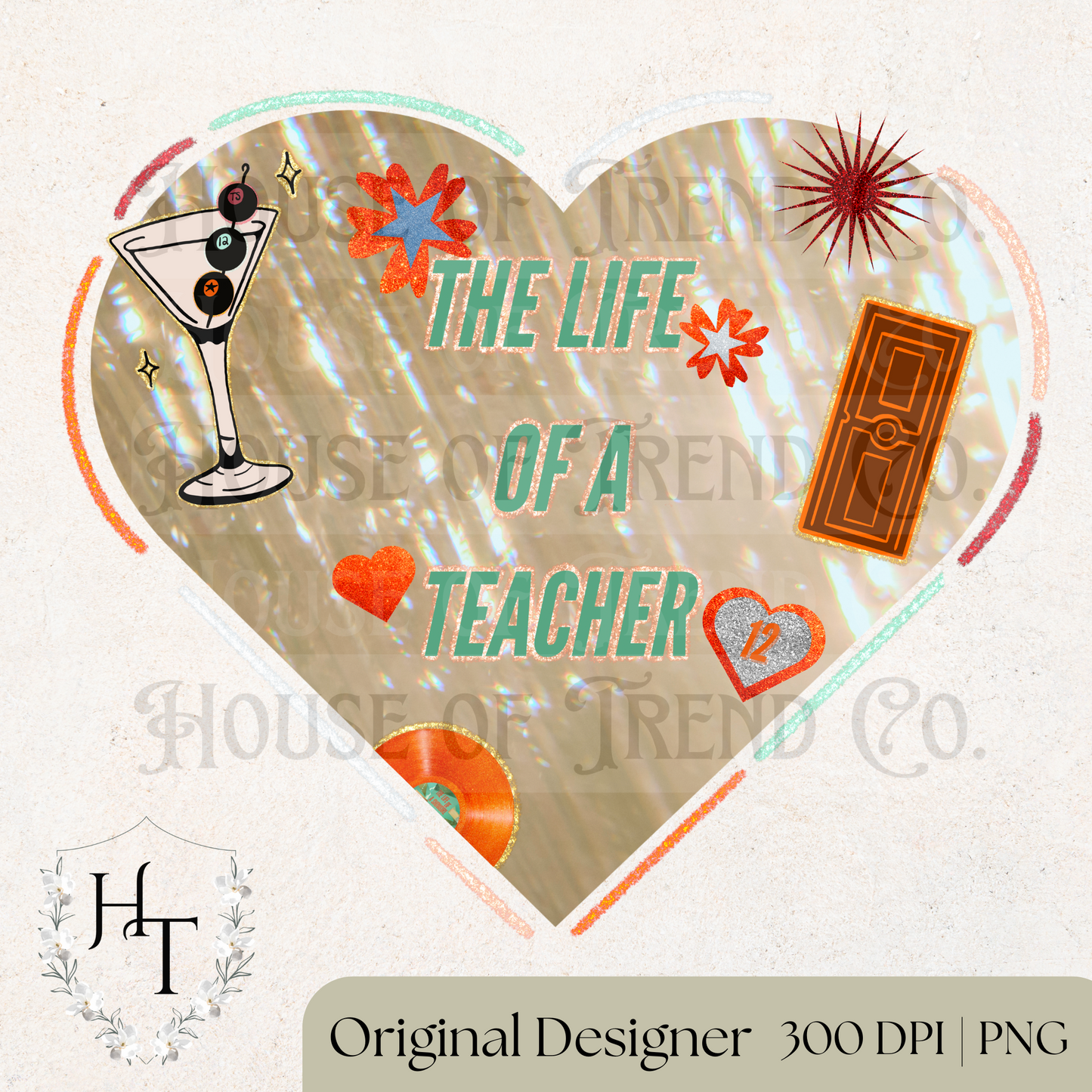 Life of a Teacher Heart PNG