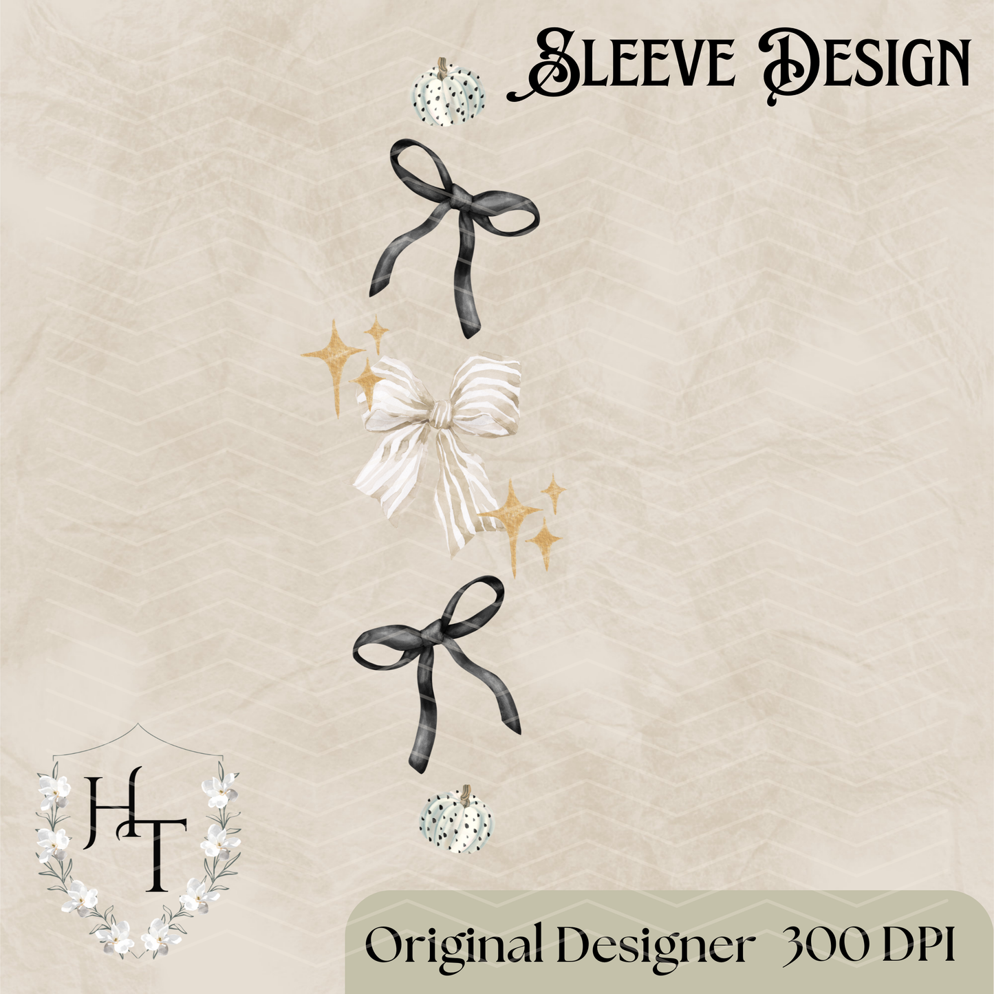 Preppy Spooky Sleeve PNG