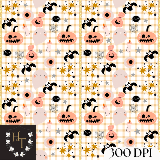 Cutesy Spooky Icons Seamless