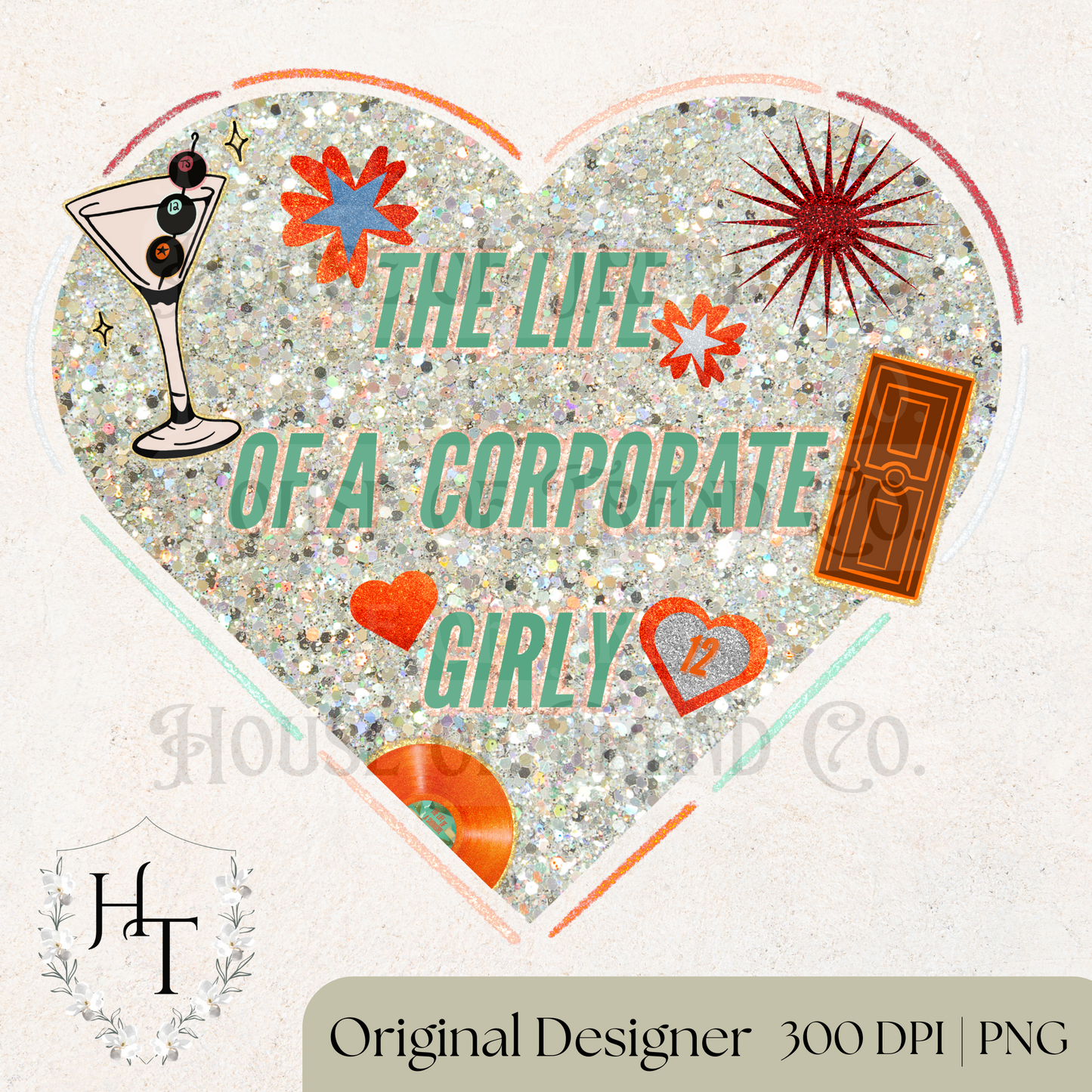 Life of a Corporate Girly Heart PNG