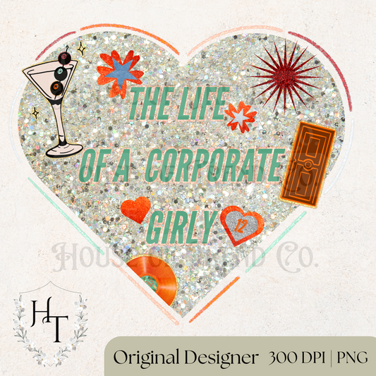 Life of a Corporate Girly Heart PNG
